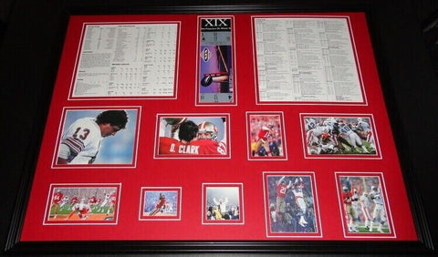 Super Bowl XIX Framed 18x24 Repro Ticket Boxscore & Photo Set 49ers Dolphins