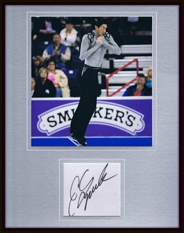 Evan Lysacek Signed Framed 11x14 Photo Display JSA 