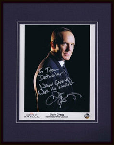 Clark Gregg Signed Framed 11x14 Photo Display w/ Extensive Inscription to School