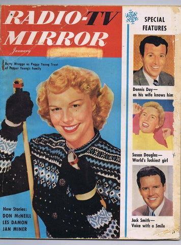 ORIGINAL Vintage January 1953 Radio TV Mirror Magazine Betty Wragge Dennis Day