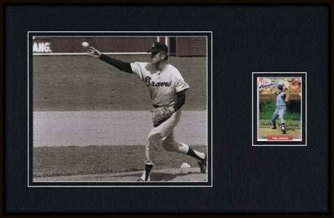 Phil Niekro Signed Framed 11x17 Photo Display MLBPA Braves 