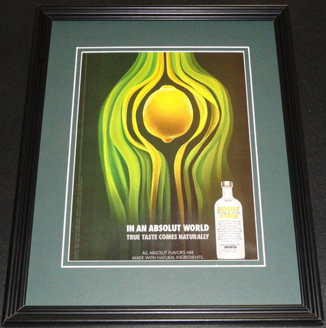 2008 Absolut World Citron Vodka 11x14 Framed ORIGINAL Advertisement