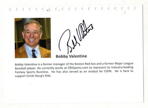 Bobby Valentine Signed 5x7 Photo Card NY Mets Red Sox