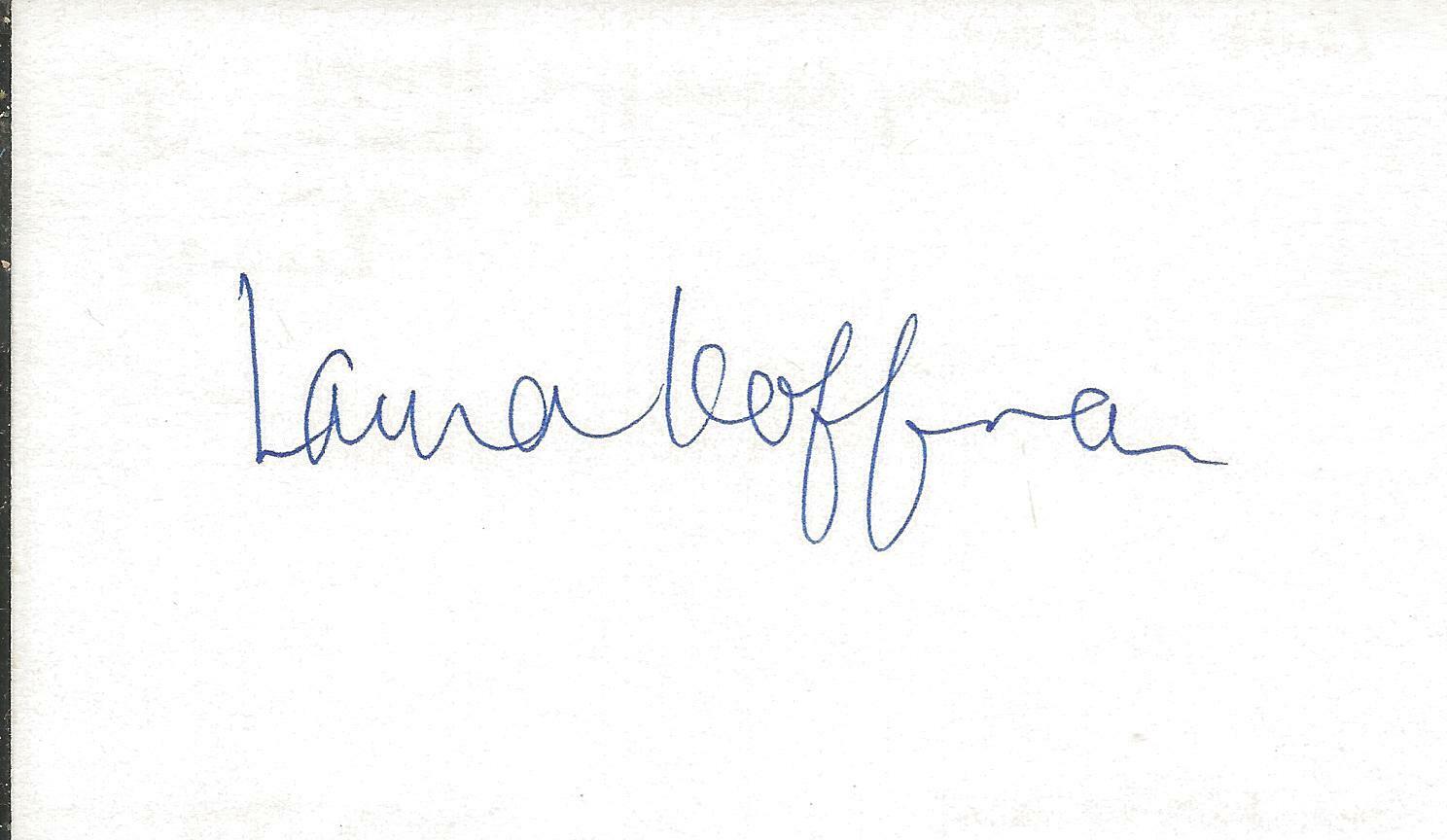 Laura Bonarrigo Koffman Signed 3x5 Index Card One Life to Live