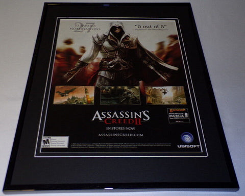 Assassin's Creed II 2009 Framed 11x14 ORIGINAL Advertisement