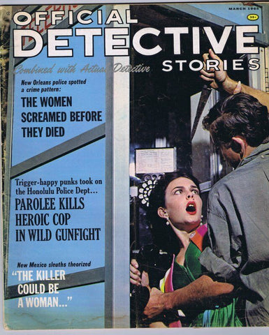 ORIGINAL Vintage Official Detective Stories Magazine March 1965 GGA 