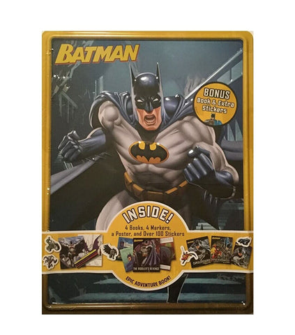 NEW SEALED 2017 Parragon DC Comics Batman Book & Activity Tin Set