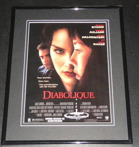 Diabolique 1996 11x14 Framed ORIGINAL Advertisement Sharon Stone Kathy Bates