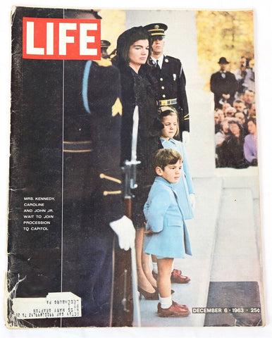 ORIGINAL Vintage Dec 6 1963 Life Magazine John F Kennedy JFK Jackie