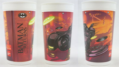 VINTAGE 1992 McDonald's / Coca Cola Batman Returns Batmobile Plastic Cup