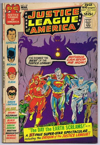 Justice League of America #97 ORIGINAL Vintage 1972 DC Comics Origin of JLA