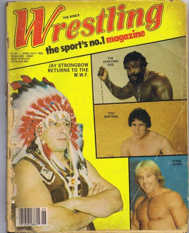 ORIGINAL Vintage June 1982 Ring Wrestling Magazine Jay Strongbow Junkyard Dog