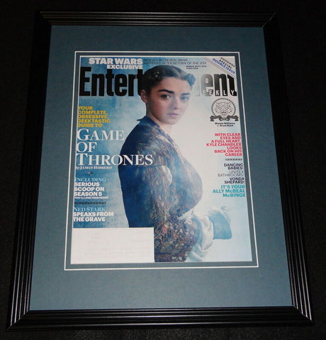 Maisie Williams Framed ORIGINAL 2015 Entertainment Weekly Cover Game of Thrones