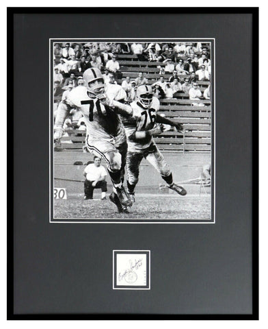 Ernie Stautner Signed Framed 16x20 Photo Display Pittsburgh Steelers