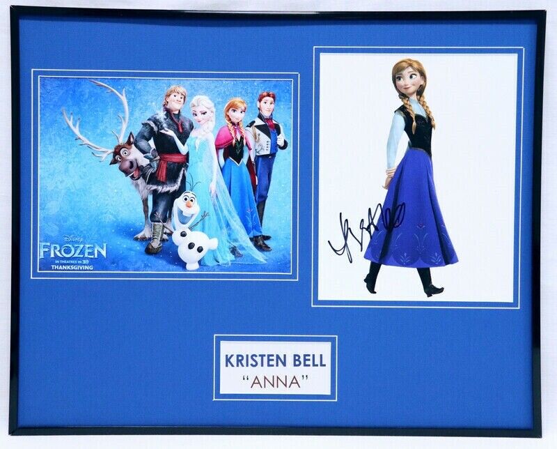 Kristen Bell Signed Framed 16x20 Photo Set JSA Frozen Princess Anna