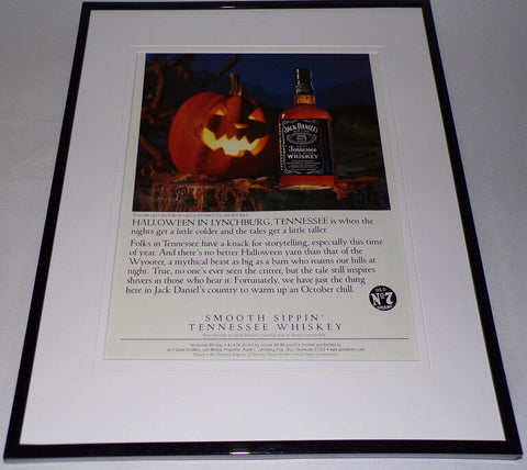 1999 Jack Daniel's Whiskey / Halloween Framed 11x14 ORIGINAL Advertisement