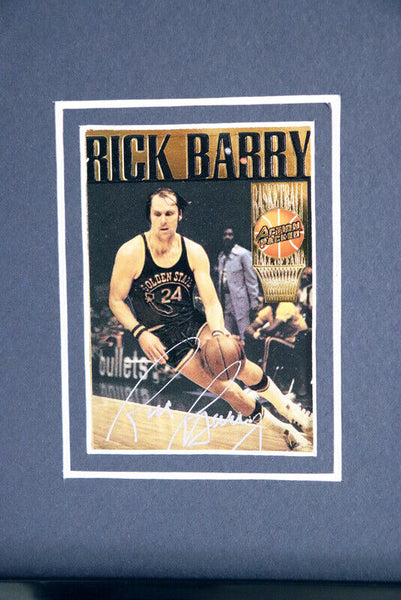 Rick Barry Signed Framed 16x20 Photo Display Warriors JSA 