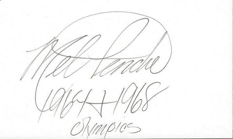 Mel Pender Signed 3x5 Index Card Olympic Gold Medalist