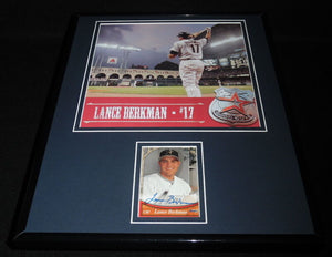 Lance Berkman Signed Framed 11x14 Rookie Card & Photo Display TOPPS Astros