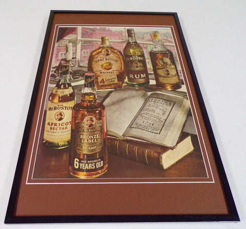 1942 Old Mr Boston Bourbon Framed 11x17 ORIGINAL Vintage Advertising Poster