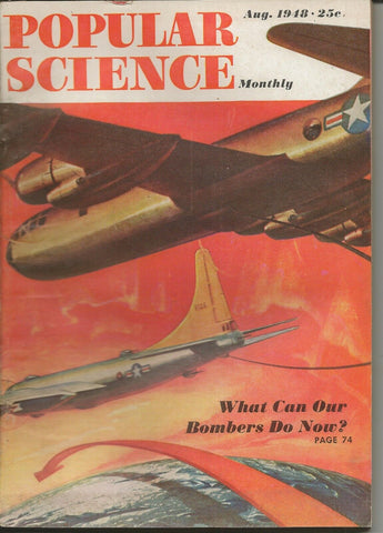 ORIGINAL Vintage August 1948 Popular Science Magazine