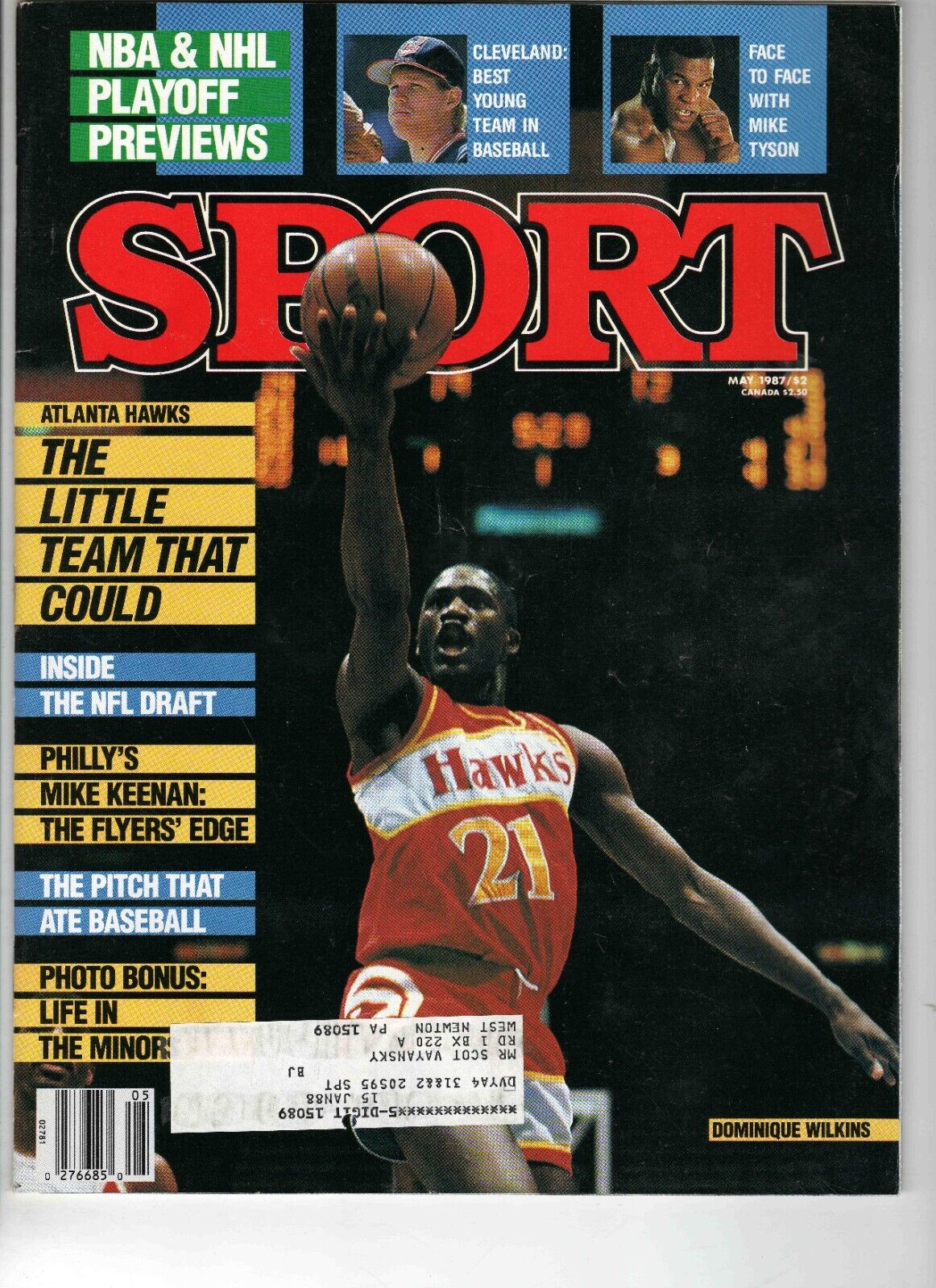 May 1987 Sport Magazine Dominique Wilkins Hawks