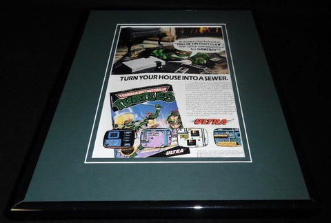 TMNT 1989 Nintendo NES Ultra 11x14 Framed ORIGINAL Vintage Advertisement