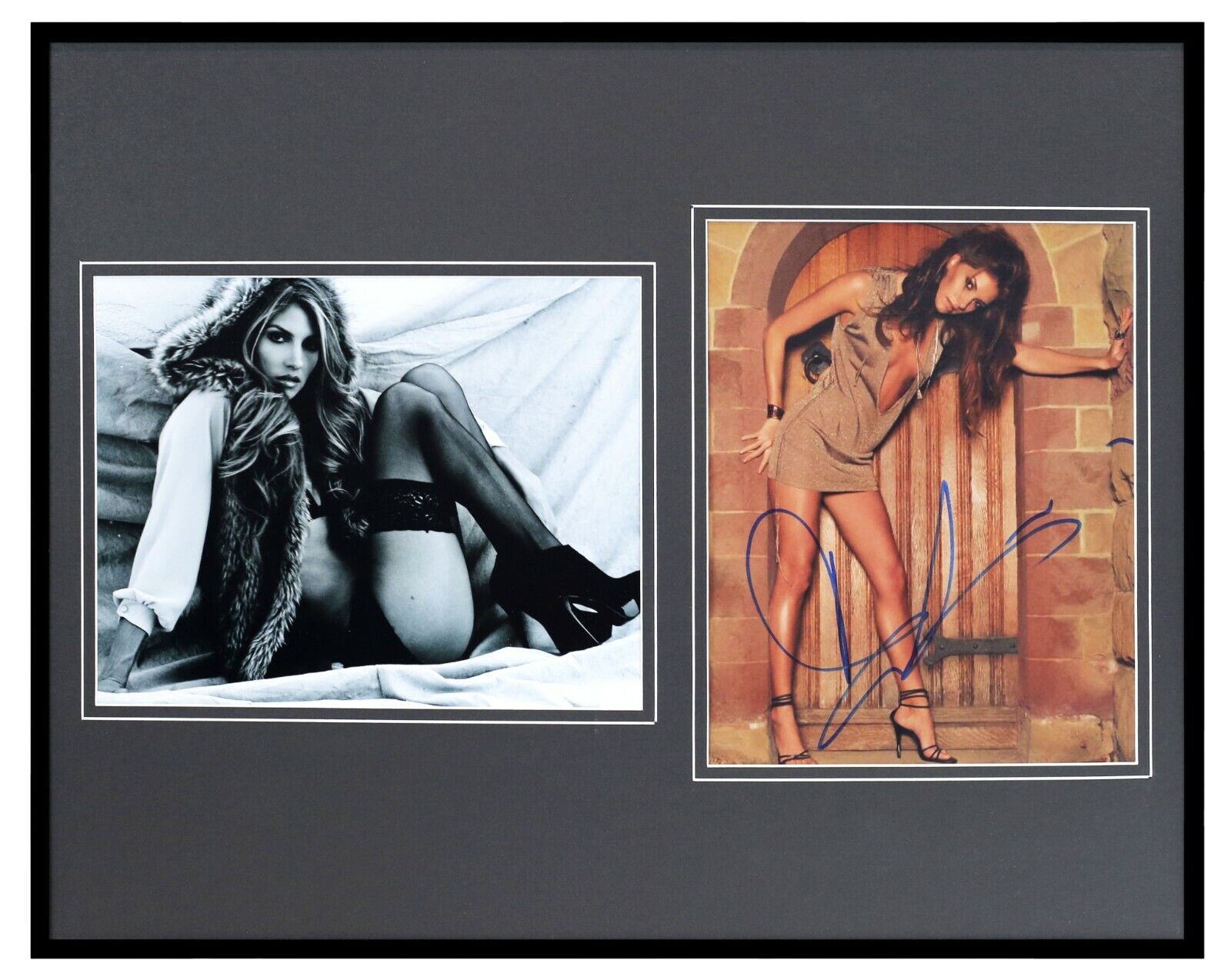 Dawn Olivieri Signed Framed 16x20 Lingerie Stockings Photo Display AW 