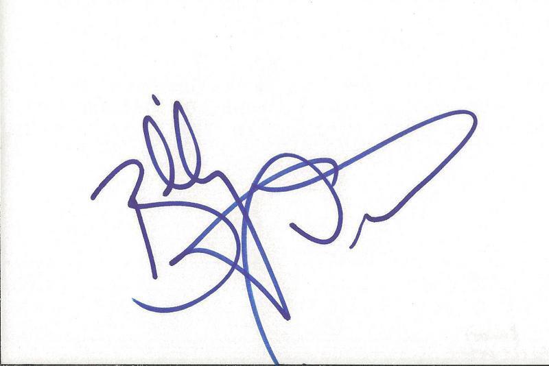 Billy Dean Signed 4x6 Index Card 