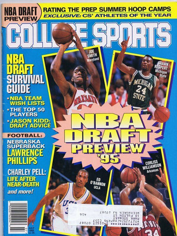 ORIGINAL Vintage July 1995 College Sports Magazine Joe Smith Ed O'Bannon