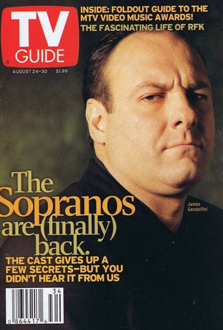 ORIGINAL Vintage Aug 24 2002 TV Guide No Label Sopranos James Gandolfini