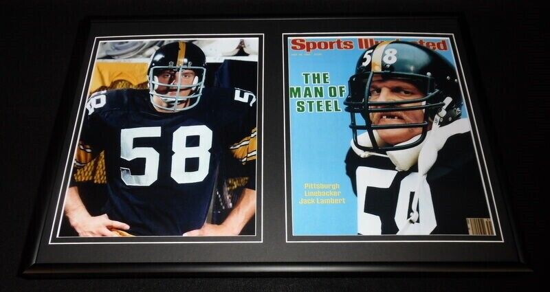 Jack Lambert Toothless Framed 12x18 Photo Display Steelers