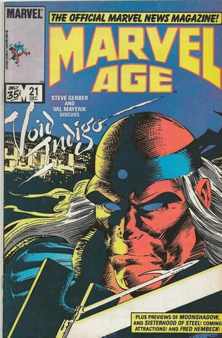 Marvel Age #21 ORIGINAL Vintage 1984 Marvel Comics Void Indigo