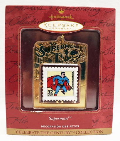 VINTAGE 1999 Hallmark Keepsake Christmas Ornament DC Comics Superman Stamp