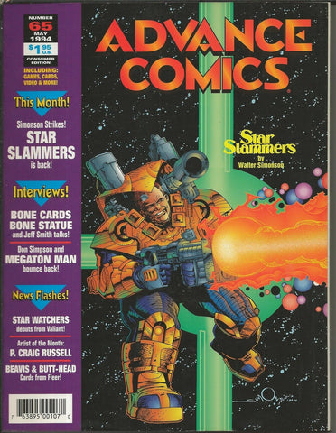 Advance Comics #65 ORIGINAL Vintage 1994 Capital City Superman Star Slammers