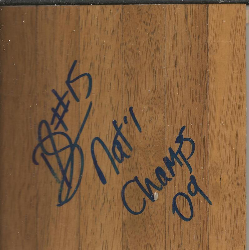 Durrell Summers Signed Floorboard Michigan State 09 Champs Inscription MSU