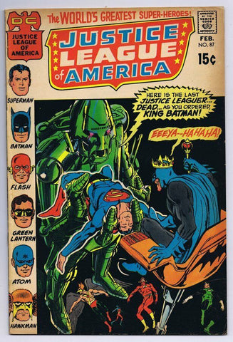 Justice League of America #87 ORIGINAL Vintage 1971 DC Comics 