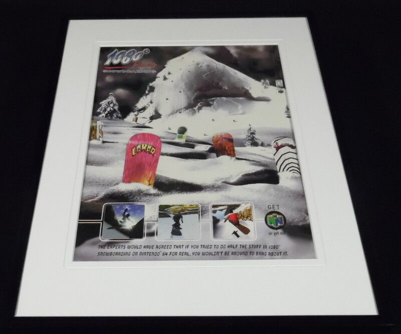 1080° Snowboarding 1998 N64 Framed 11x14 ORIGINAL Advertisement