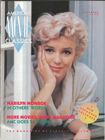 ORIGINAL Vintage Dec 1990 AMC Magazine Marilyn Monroe Charlie Chaplin 