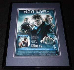 Harry Potter and Deathy Hallows 2011 Framed 11x14 ORIGINAL Advertisement