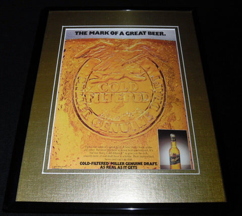 1989 Miller Genuine Draft MGD Beer Framed 11x14 ORIGINAL Advertisement 