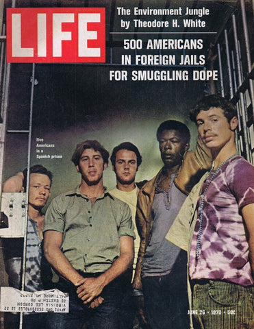 ORIGINAL Vintage Life Magazine June 26 1970 Americans in Spanish Prison