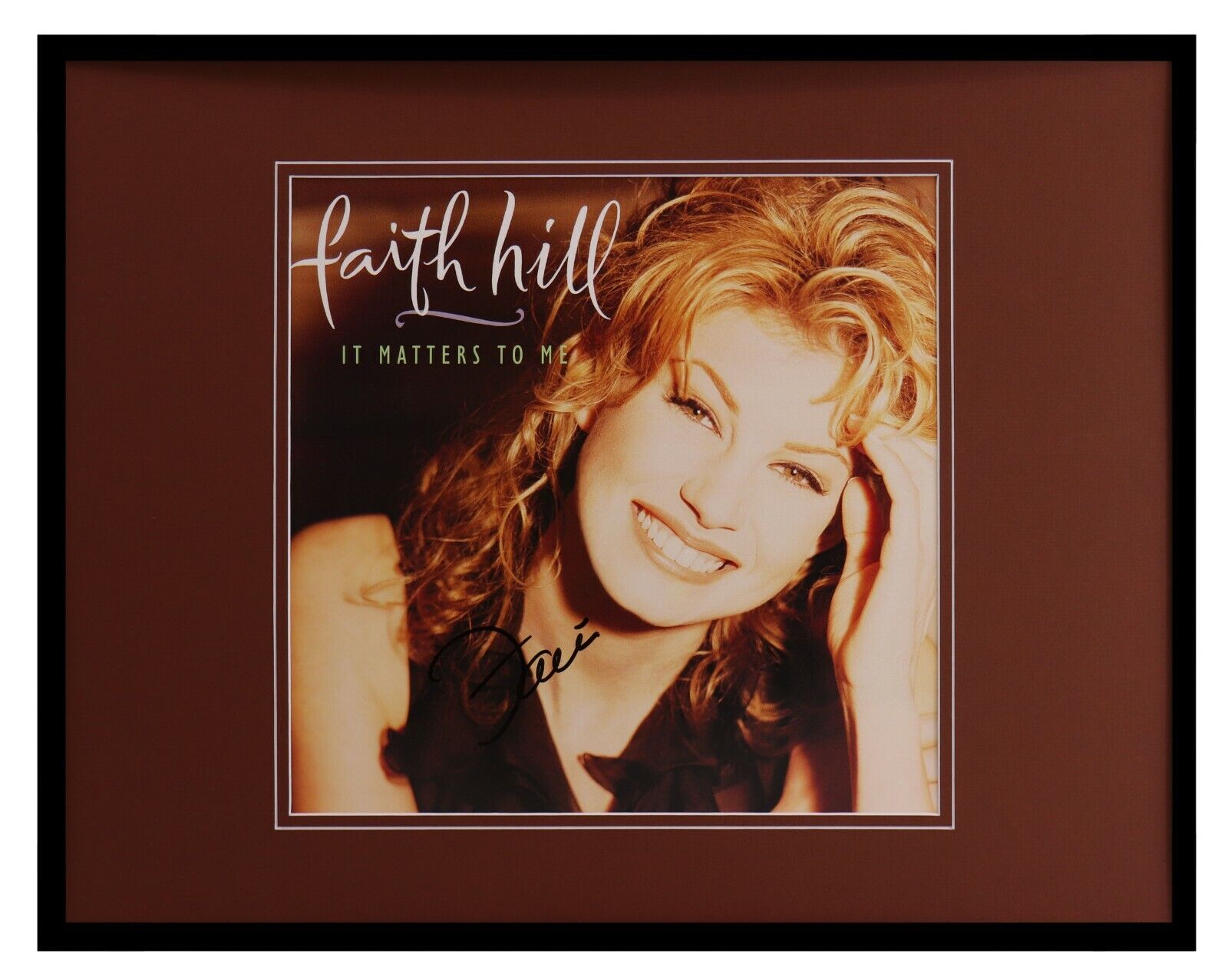 Faith Hill Signed Framed 16x20 It Matters to Me Poster Display