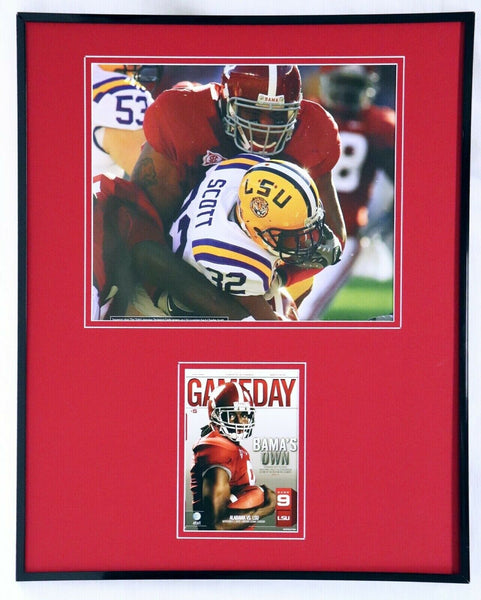 Terrence Cody Framed 16x20 Photo & 2009 Alabama LSU Replica Program Cover Set 