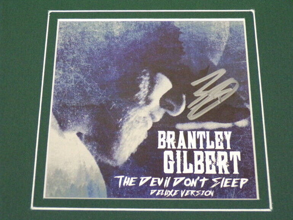 Brantley Gilbert Signed Framed 16x20 Devil Don't Sleep CD & Photo Display