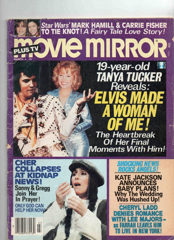 VINTAGE Mar 1978 Movie Mirror Magazine Tanya Tucket Elvis Presley Cher