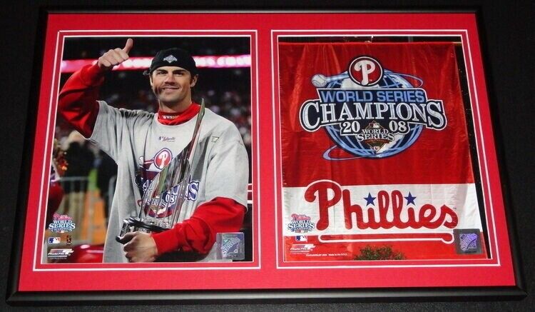 Cole Hamels Framed 12x18 Photo Set 2008 Phillies World Champions