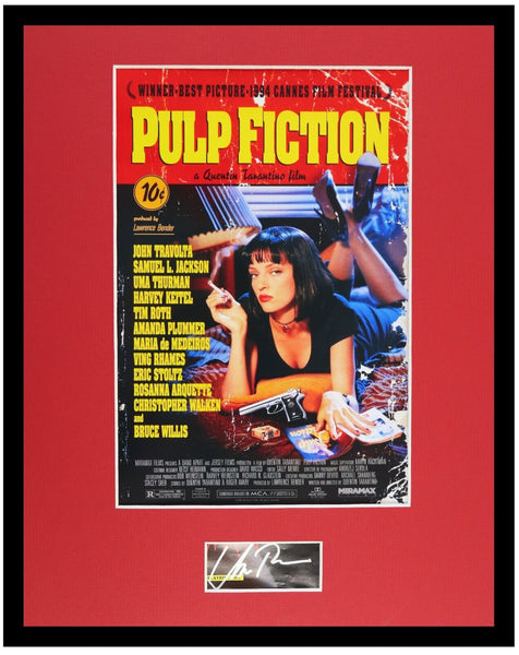 Uma Thurman Signed Framed 11x14 Pulp Fiction Poster Display 2017 Auto