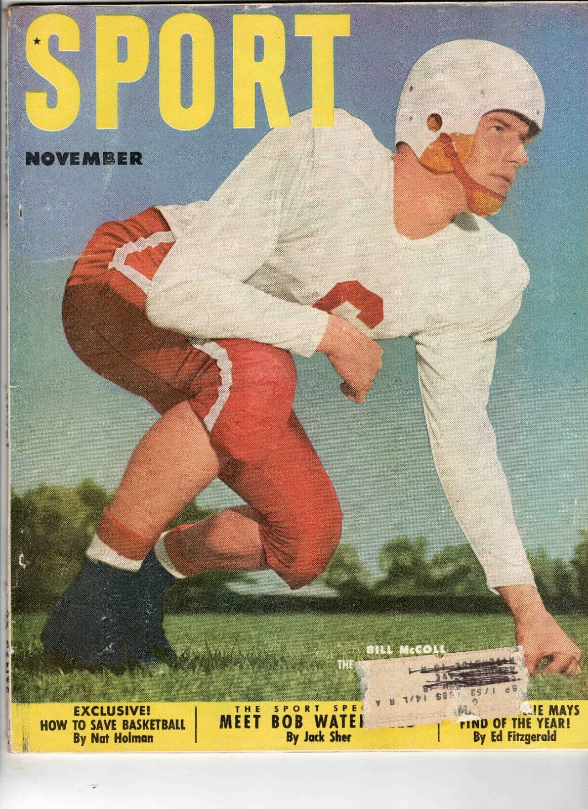 Nov 1951 Sport Magazine Bill McColl