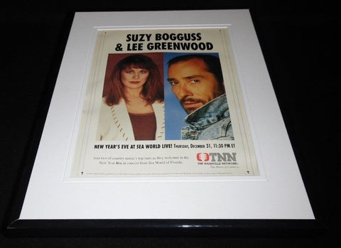 TNN 1992 New Years Eve Framed 11x14 ORIGINAL Advertisement Lee Greenwood